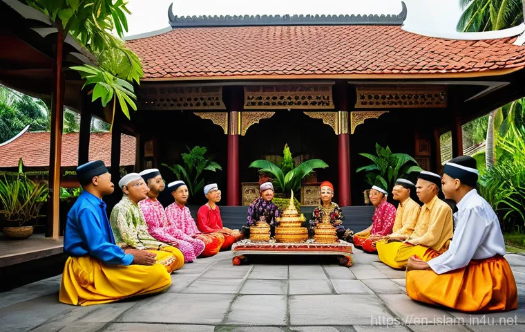 이슬람 인종 다양성 - **Prompt:** A vibrant, panoramic digital painting showcasing the global diversity of Islamic culture...